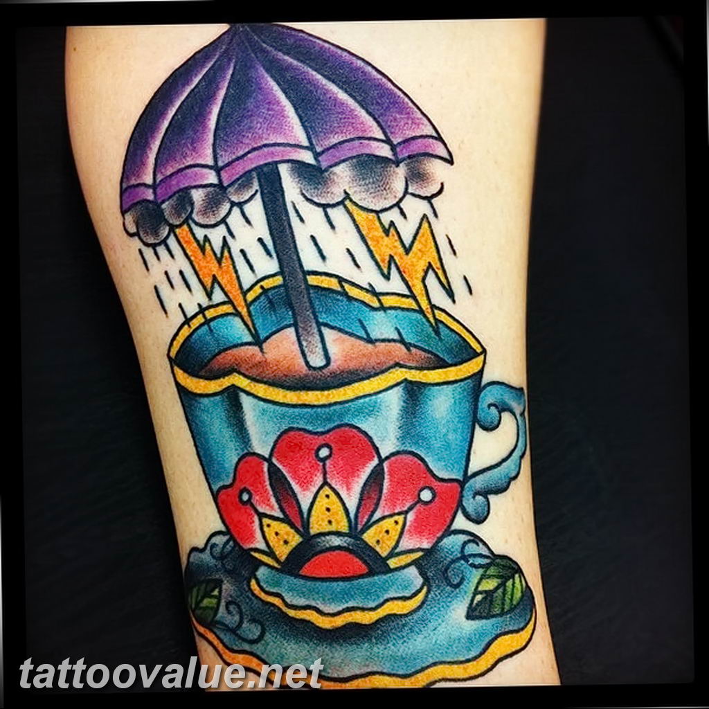 photo tattoo umbrella 06.12.2018 №092 - example of tattoo design umbrella - tattoovalue.net